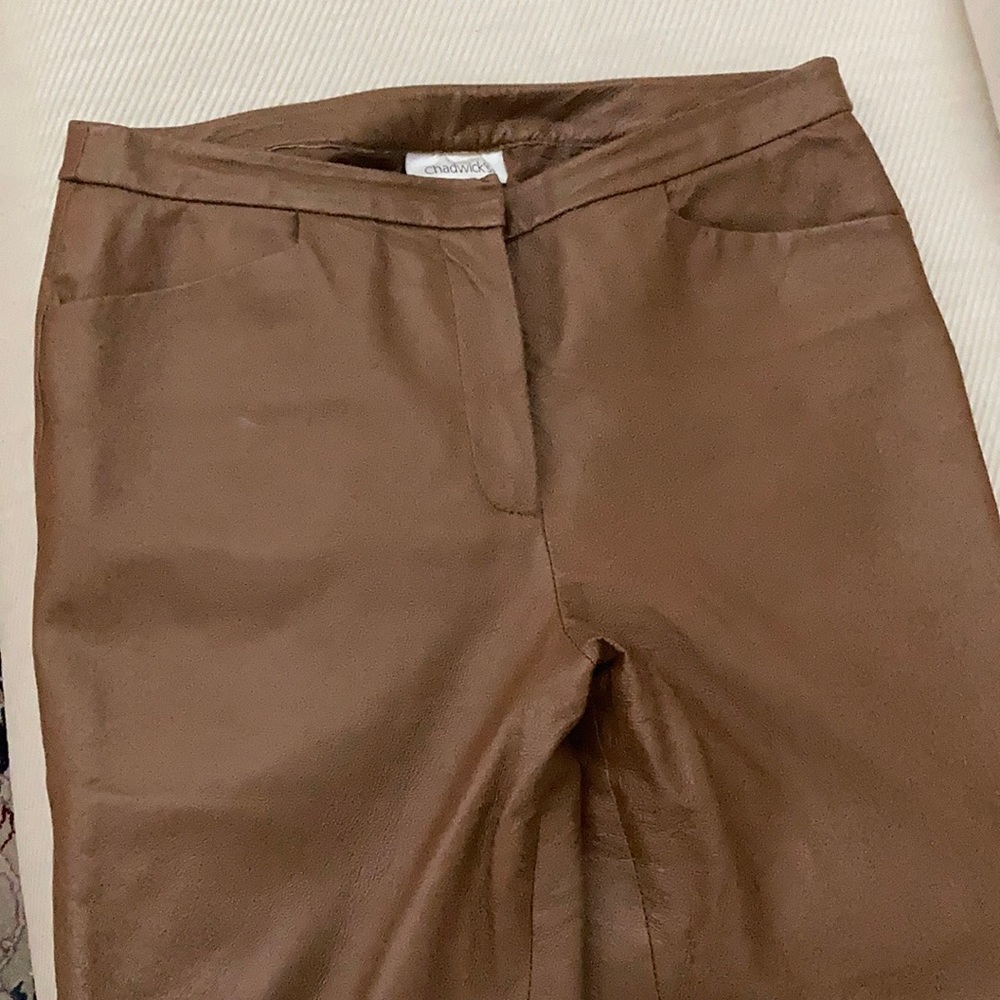 Caramel 100% Leather Fully Lined Pants also available in size 8